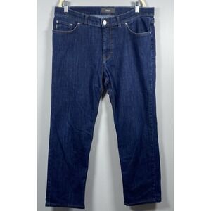 BRAX Masterpiece Cooper Mens 38x34 (38‎ x 29) Dark Blue Denim Straight Leg Jeans